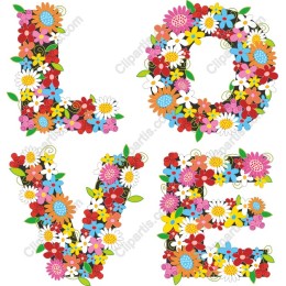 Floral LOVE Typography
