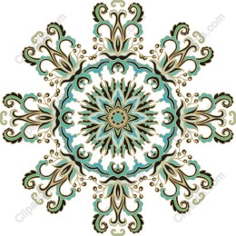 Ornate Aqua Mandala