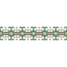 Elegant Decorative Pattern in Rich Teal and Brown