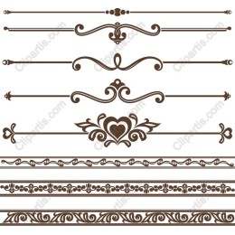 Vintage Decorative Borders Set