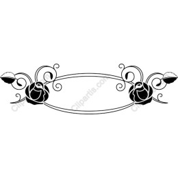 Black Rose Floral Frame