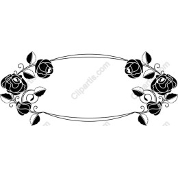 Black Roses Decorative Frame
