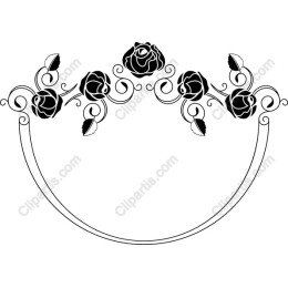 Black Rose Decorative Frame