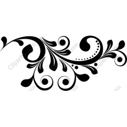 Elegant Black Floral Swirl