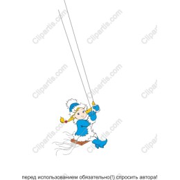 Whimsical Winter Swinging Child