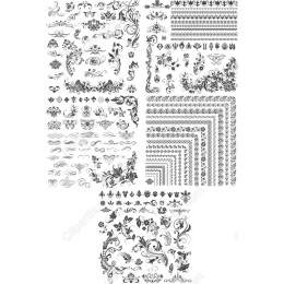Elegant Black Floral Clipart Bundle