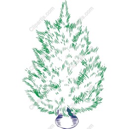 Stylized Evergreen Tree