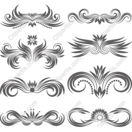 Elegant Decorative Flourishes Set