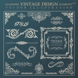 Calligraphic Vintage Elements - Set