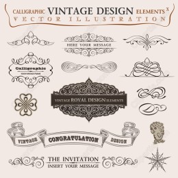 Calligraphic Vintage Elements