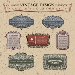 Vintage Calligraphic Elements Set