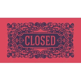Vintage Closed Sign