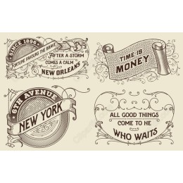Vintage Banner Typography Set