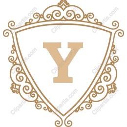 Vintage Monogram Shield