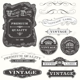 Vintage Frame and Label Collection