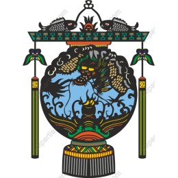Ornamental Dragon and Koi Fish Vase