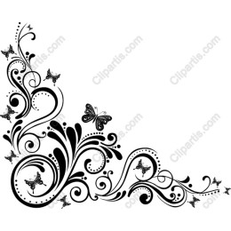 Elegant Floral Butterfly Corner