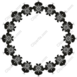 Black Floral Frame