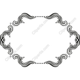 Elegant Black Swirl Frame