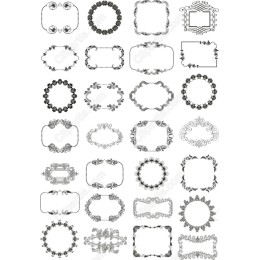 Vintage Frame & Border Clipart Bundle