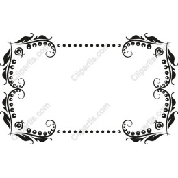 Elegant Black Ornamental Frame