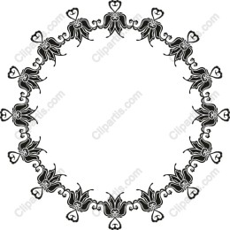 Elegant Black and White Floral Frame