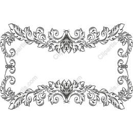 Vintage Floral Decorative Border