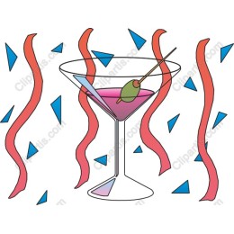 Vibrant Cocktail Glass