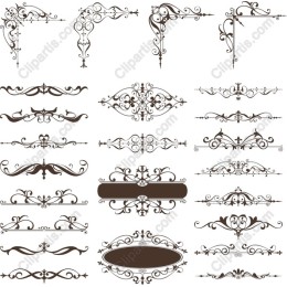 Elegant Decorative Flourishes Set