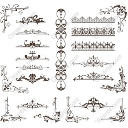 Ornate Decorative Flourishes Collection