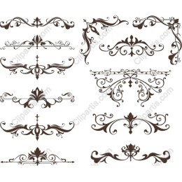 Elegant Floral Swirl Borders and Frames