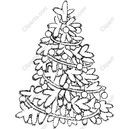 Charming Black and White Christmas Tree