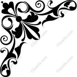 Elegant Black Floral Corner