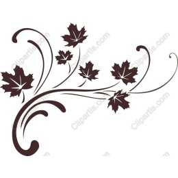 Autumn Elegance Leaf Swirl