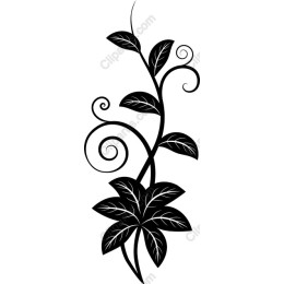 Elegant Black Vine Leaf