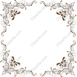 Brown Floral Decorative Frame