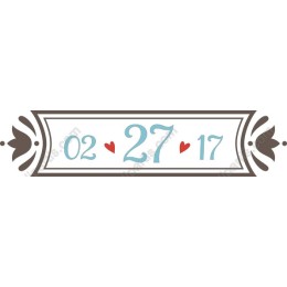 Elegant Date with Decorative Border