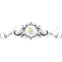 Elegant Floral Monogram Frame