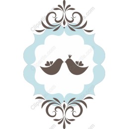 Whimsical Love Birds