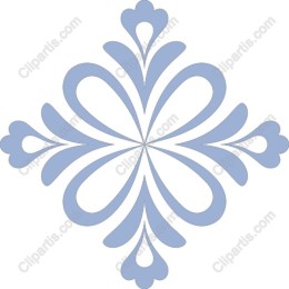 Elegant Floral Motif in Soft Blue