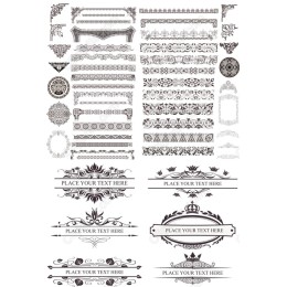 Vintage Ornamental Clipart Set - Elegant and