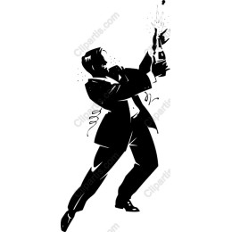 Dapper Gentleman Popping Champagne
