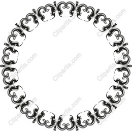 Elegant Ornamental Black and White Frame