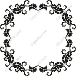 Black Floral Frame