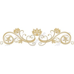 Golden Floral Swirl