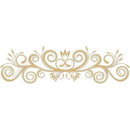 Elegant Golden Floral Border