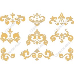Ornate Gold Flourishes Collection