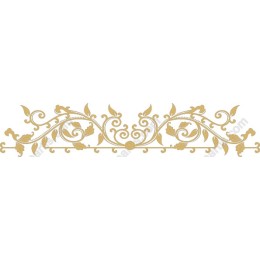 Elegant Golden Floral Border