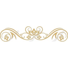 Gold Floral Decorative Border