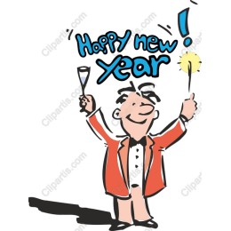 Cheerful New Year Celebration